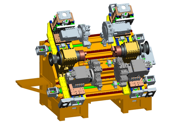 双主轴四刀塔双Y轴